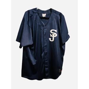 Jersey San Jose Baseball By Rawlings Men Size XXL Navy Blue 25 Plus Size NorCal